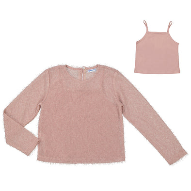 Mayoral - Chandail avec camisole rose