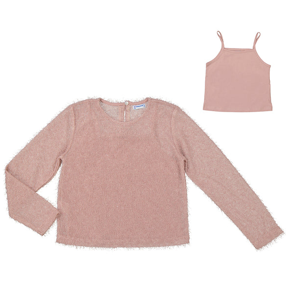 Mayoral - Chandail avec camisole rose