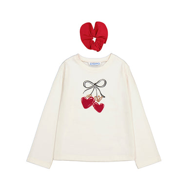 Mayoral - T-shirt manche longue & élastique rouge