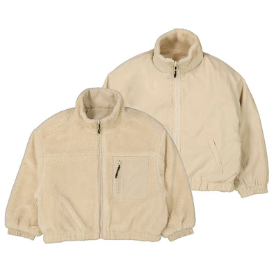 Mayoral - Blouson réversible Sherpa beige