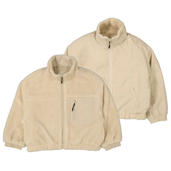 Mayoral - Blouson réversible Sherpa beige