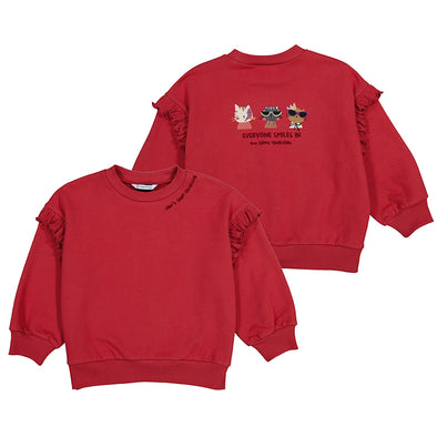 Mayoral - Pull chats cerise