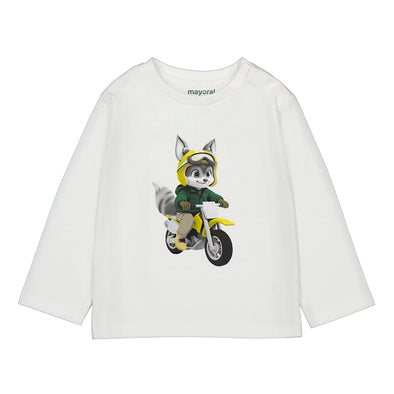 Mayoral - Chandail blanc motard