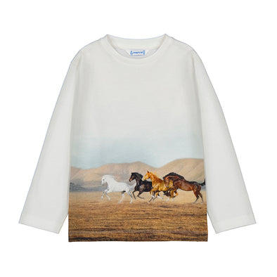 Mayoral - Chandail crème chevaux