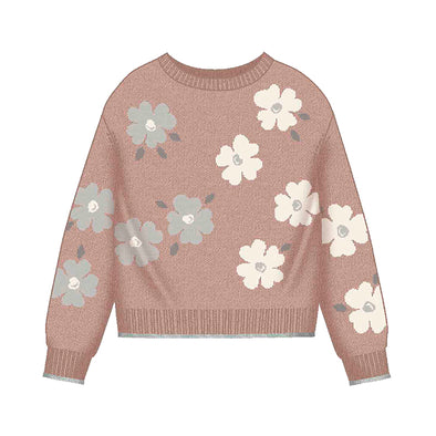 Mayoral - Pull rose jacquard