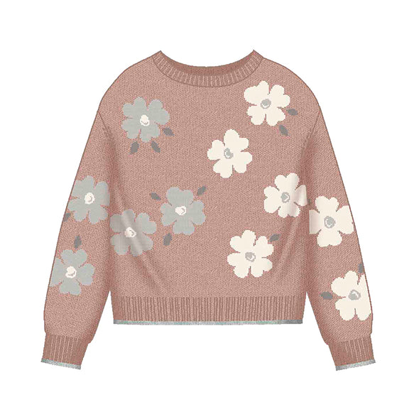 Mayoral - Pull rose jacquard