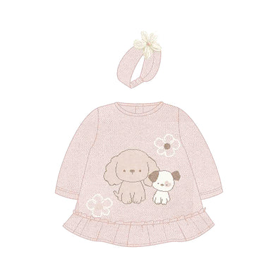 Mayoral - Robe rose chiens