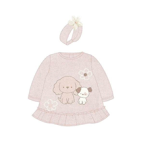 Mayoral - Robe rose chiens