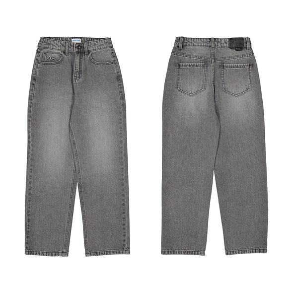 Mayoral - Pantalon long en denim relax Gris