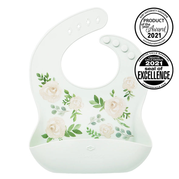 Bavoir alimentaire en silicone - Fleurs