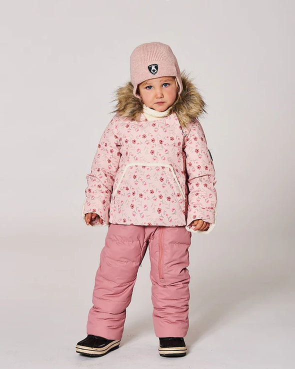 Deux par deux - Ensemble de neige BABY SNUG conçue pour siège d’auto rose mini fleurs