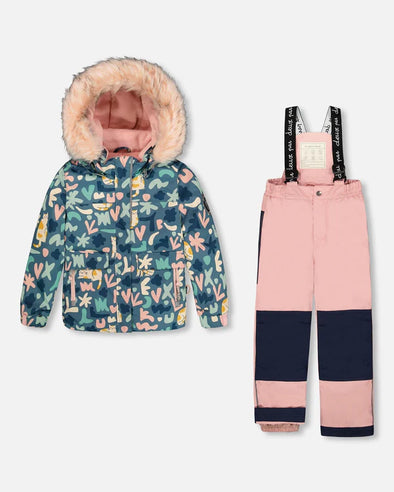 Deux par Deux - Habit de neige deux pièces DISCOVER vieux rose 637