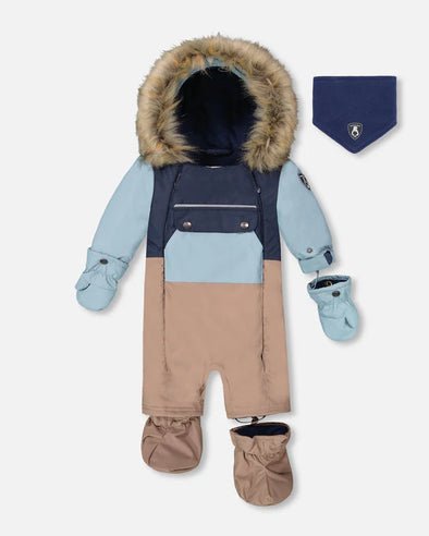 Deux par deux - Ensemble de neige BABY PLAY conçue pour siège d’auto taupe