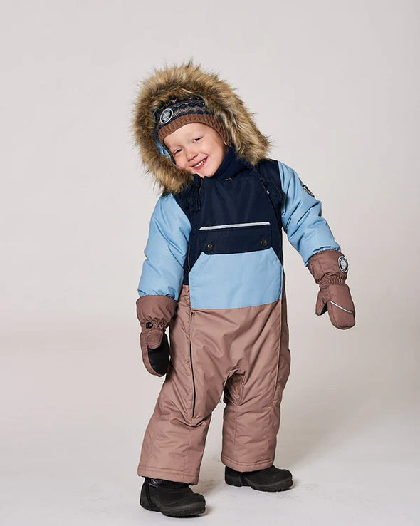Deux par deux - Ensemble de neige BABY PLAY conçue pour siège d’auto taupe