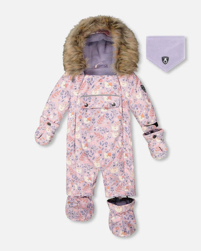 Deux par deux - Ensemble de neige BABY SNUG conçue pour siège d’auto lilas chats