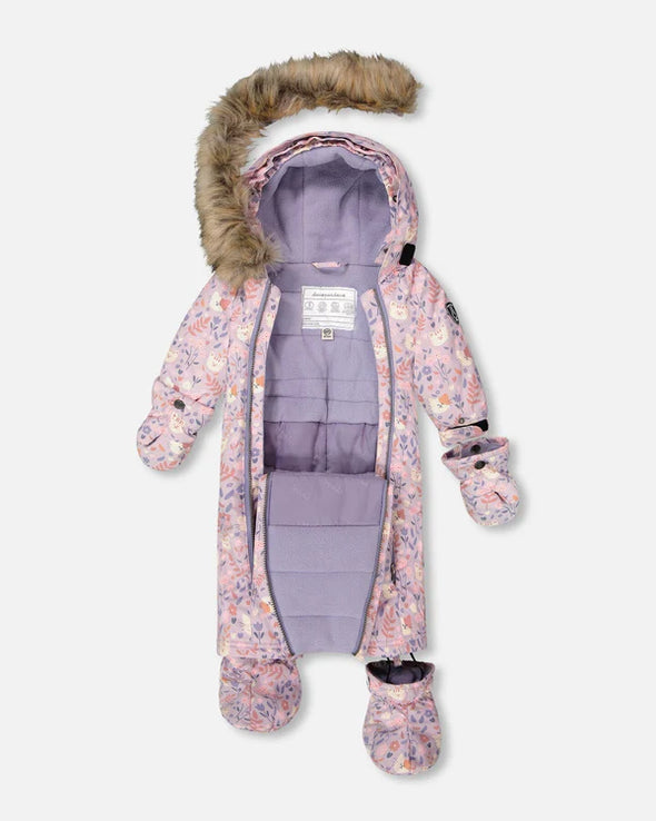 Deux par deux - Ensemble de neige BABY SNUG conçue pour siège d’auto lilas chats