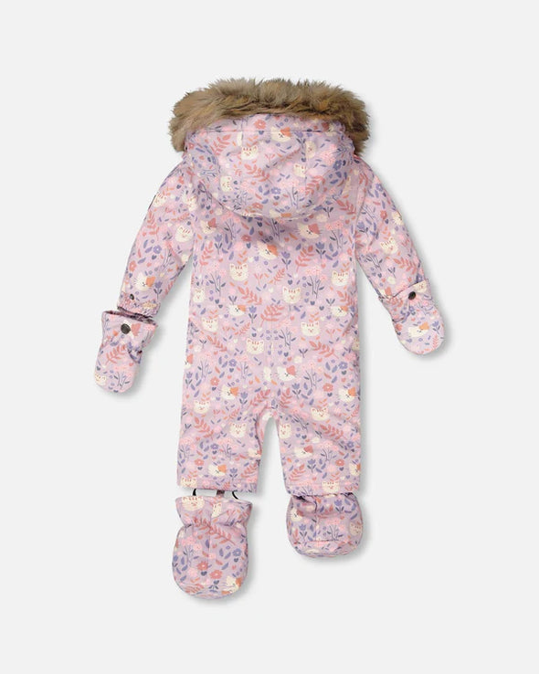 Deux par deux - Ensemble de neige BABY SNUG conçue pour siège d’auto lilas chats
