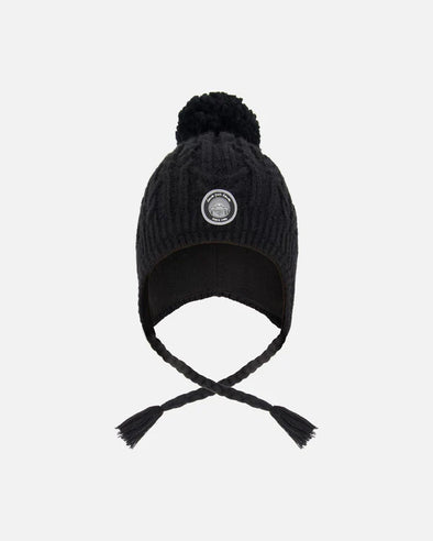 Deux par Deux - Tuque d’hiver doublé avec pompon noir