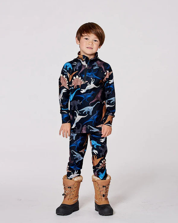 Deux par Deux - Ensemble de sous-vêtements thermiques deux pièces dinosaure