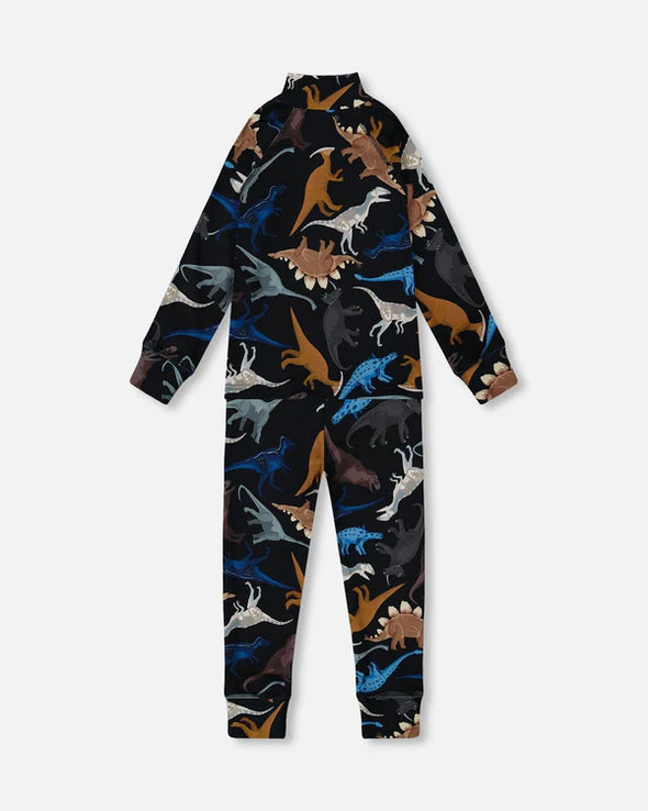 Deux par Deux - Ensemble de sous-vêtements thermiques deux pièces dinosaure