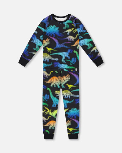 Deux par deux - Pyjama deux pièces dinosaures en coton biologique