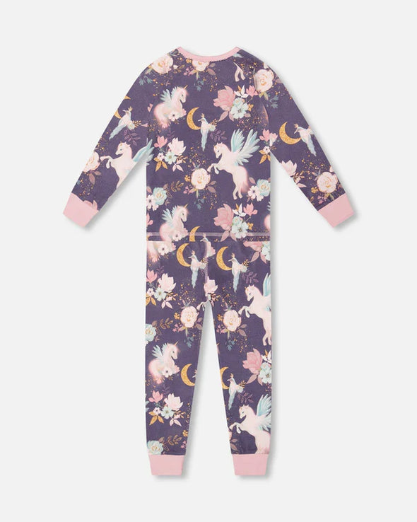 Deux par deux - Pyjama deux pièces licornes en coton biologique