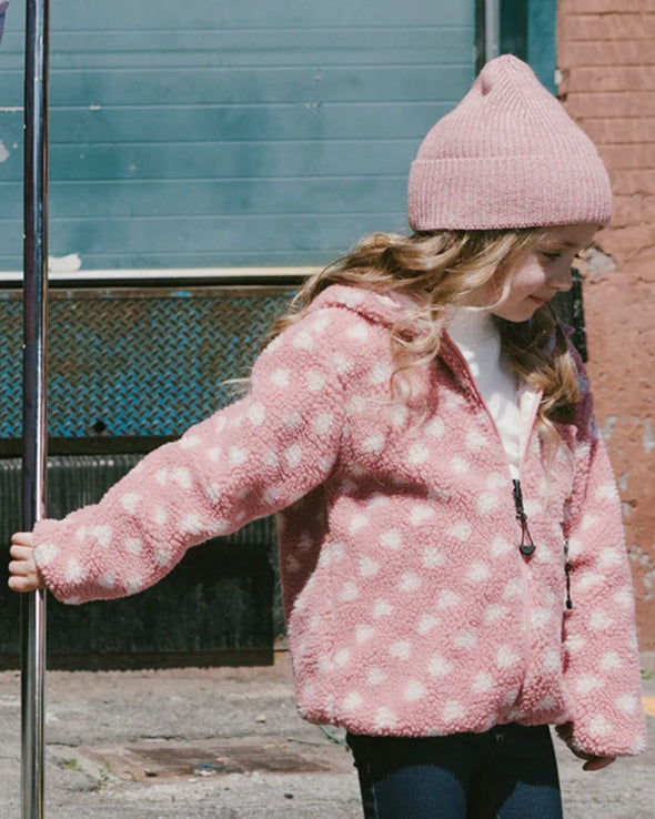 Deux par deux - Veste réversible de mi-saison rose pâle