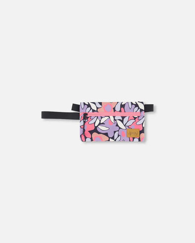 Deux par Deux - Trousse à crayons double noir imprimé fleurs rétro