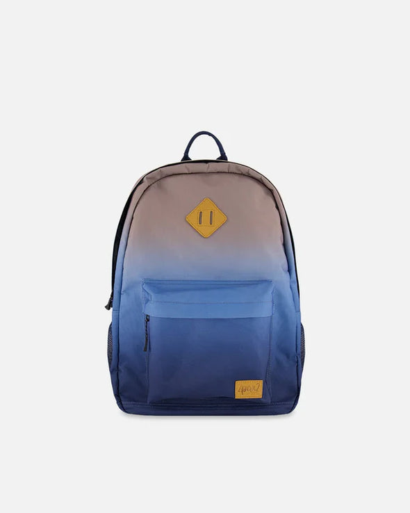 Deux par Deux - Sac à dos dégradé bleu et beige pour enfants