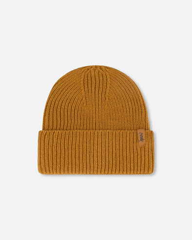 Deux par deux - Tuque en tricot mi-saison brun pacane