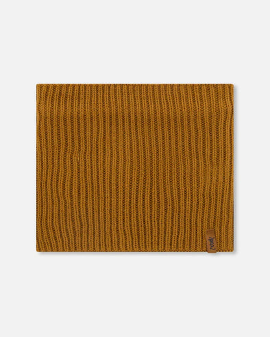 Deux par deux - Cache-cou en tricot mi-saison brun pacane