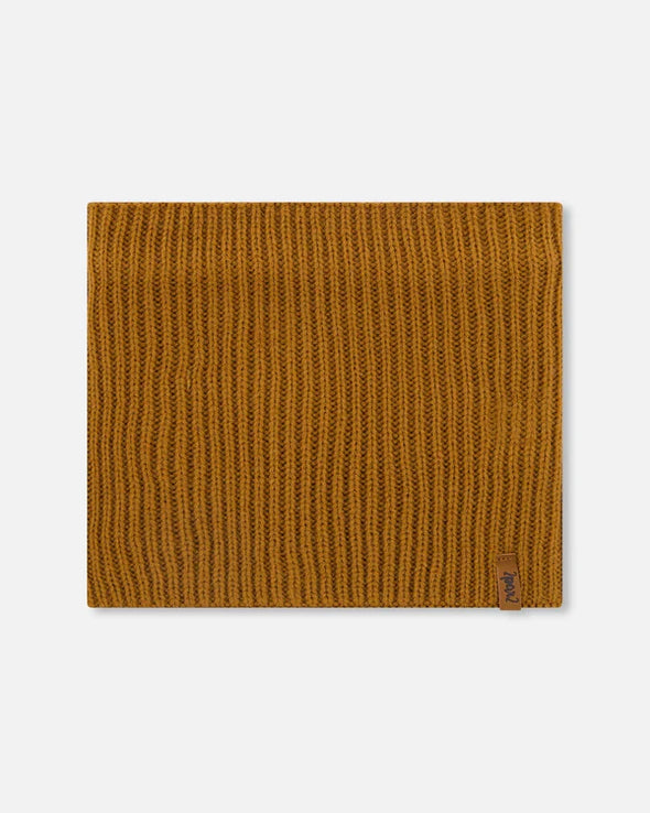 Deux par deux - Cache-cou en tricot mi-saison brun pacane