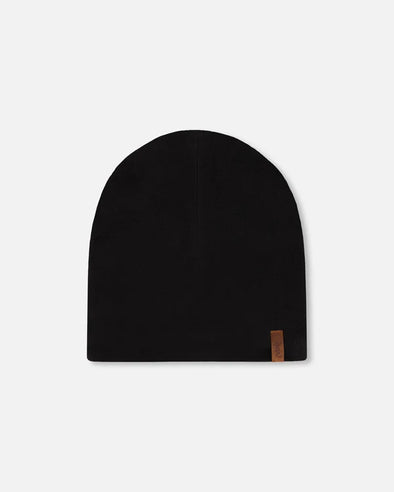 Deux par Deux - Bonnet en jersey mi-saison noir