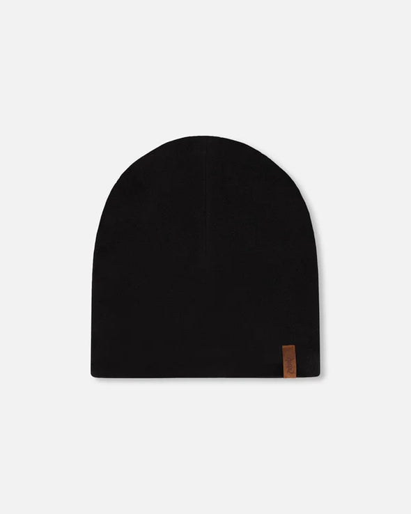 Deux par Deux - Bonnet en jersey mi-saison noir