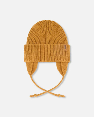 Deux par deux - Tuque en tricot de mi-saison brun pacane