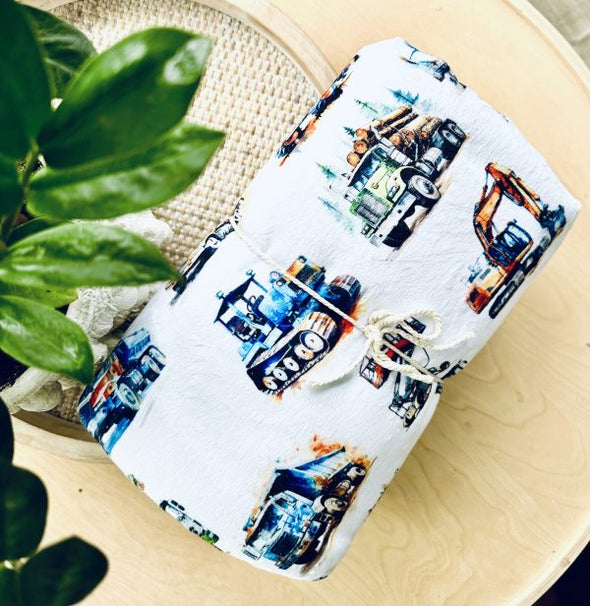 Bébé Ô Chaud - Couverture MINKY Camion lourd