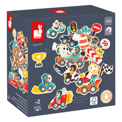 Janod - MAGNETS BOLIDES - 24pcs