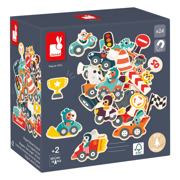 Janod - MAGNETS BOLIDES - 24pcs