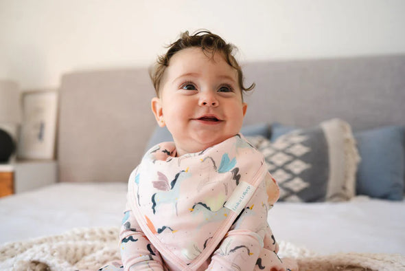 Loulou LOLLIPOP - Ensemble de bavettes en mousseline - Licorne