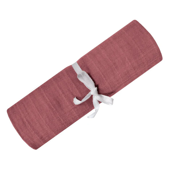 Perlimpinpin - Couverture mousseline de coton - Framboise