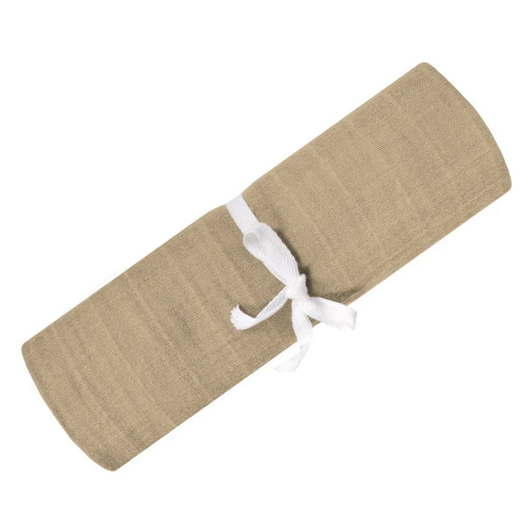 Perlimpinpin - Couverture mousseline de coton - Sable