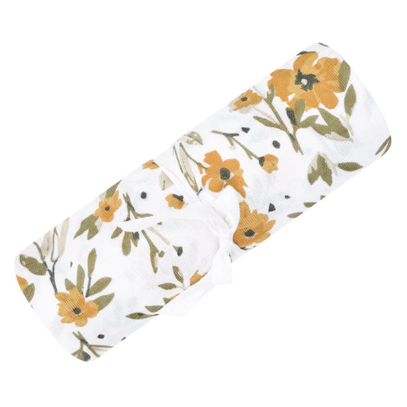 Perlimpinpin - Couverture mousseline de coton - Bouton d'or