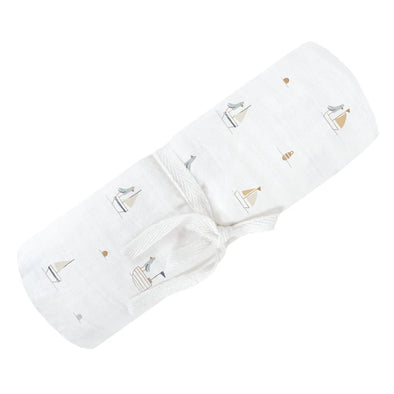Perlimpinpin - Couverture mousseline de coton - Bateaux