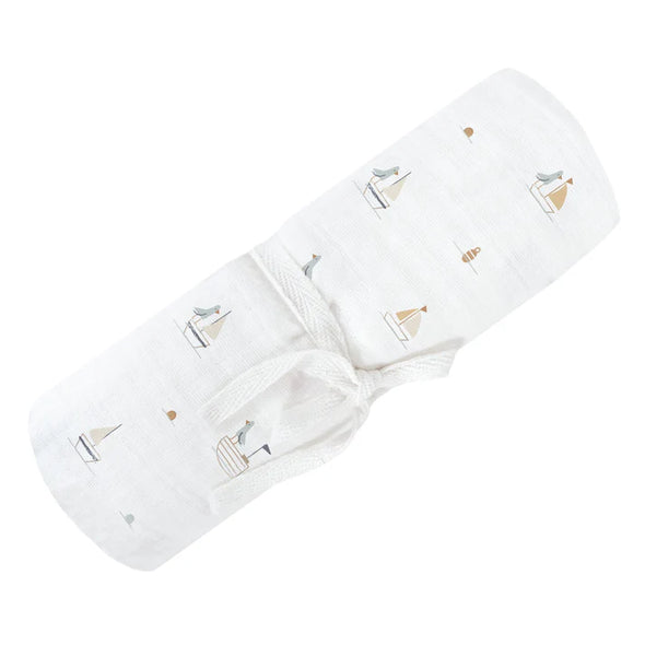 Perlimpinpin - Couverture mousseline de coton - Bateaux