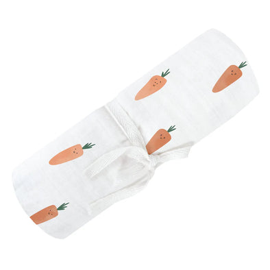 Perlimpinpin - Couverture mousseline de coton - Carottes