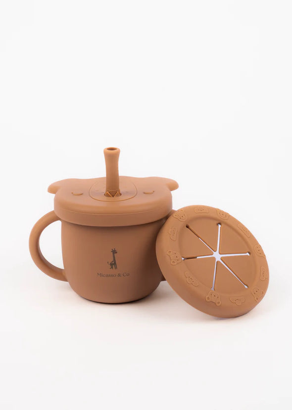 Micasso & co - Tasse d'apprentissage 2 en 1 pour collation et liquide