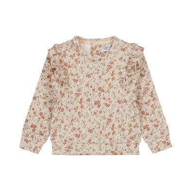 Dirkje - Chandail beige fleurs