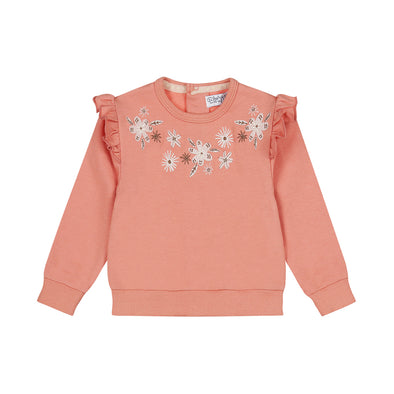 Dirkje - Chandail rose fleurs