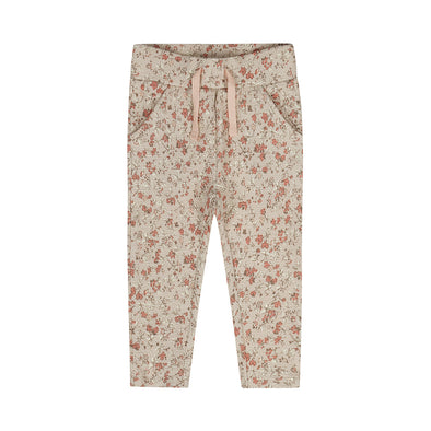 Dirkje - Pantalon beige fleurs