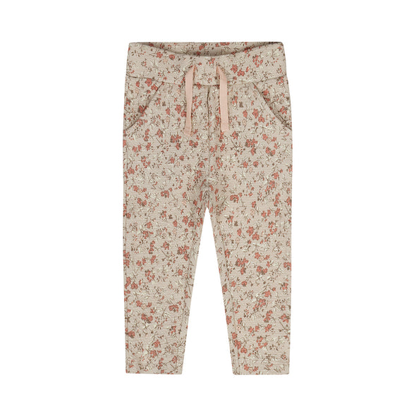 Dirkje - Pantalon beige fleurs